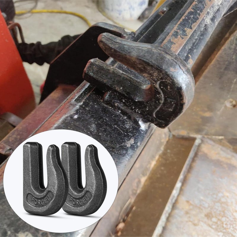 V-chen 8Pcs Weld-On Chain Hook, 5/16 Inch Grade 70 Clevis Grab Hooks for Tractor Bucket, Heavy Duty Grab Hook Weldable for Chain Pulling and Lifting, Forged Steel Weld Hooks for Rigging/Forklift Trailer - Image 5
